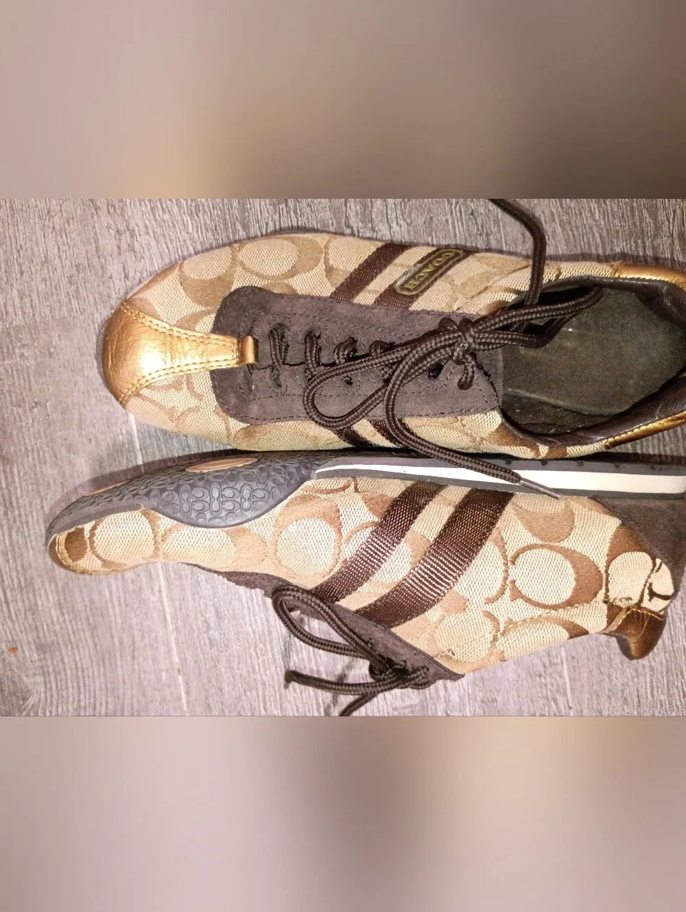 Coach Signature Canvas Sneaker in Brown/Beige
